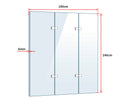 3 Fold Chrome Folding Bath Shower Screen Door Panel 1300mm x 1400mm