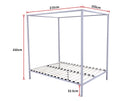 4 Four Poster Queen Bed Frame