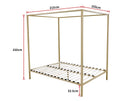 4 Four Poster Queen Bed Frame