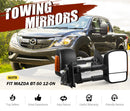 SAN HIMA Pair Towing Mirrors Extendable for Mazda BT-50 2012-ON