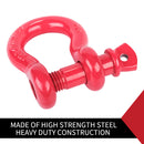 2PCS Bow Shackle D-ring 5T 5Ton Rated 22mm Offroad Recovery Tow Car Trailer 4WD