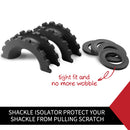 2PCS Bow Shackle D-ring 5T 5Ton Rated 22mm Offroad Recovery Tow Car Trailer 4WD