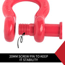 2PCS Bow Shackle D-ring 5T 5Ton Rated 22mm Offroad Recovery Tow Car Trailer 4WD