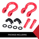 2PCS Bow Shackle D-ring 5T 5Ton Rated 22mm Offroad Recovery Tow Car Trailer 4WD