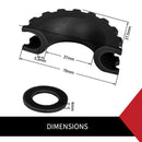 2PCS Bow Shackle D-ring 5T 5Ton Rated 22mm Offroad Recovery Tow Car Trailer 4WD