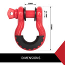 2PCS Bow Shackle D-ring 5T 5Ton Rated 22mm Offroad Recovery Tow Car Trailer 4WD