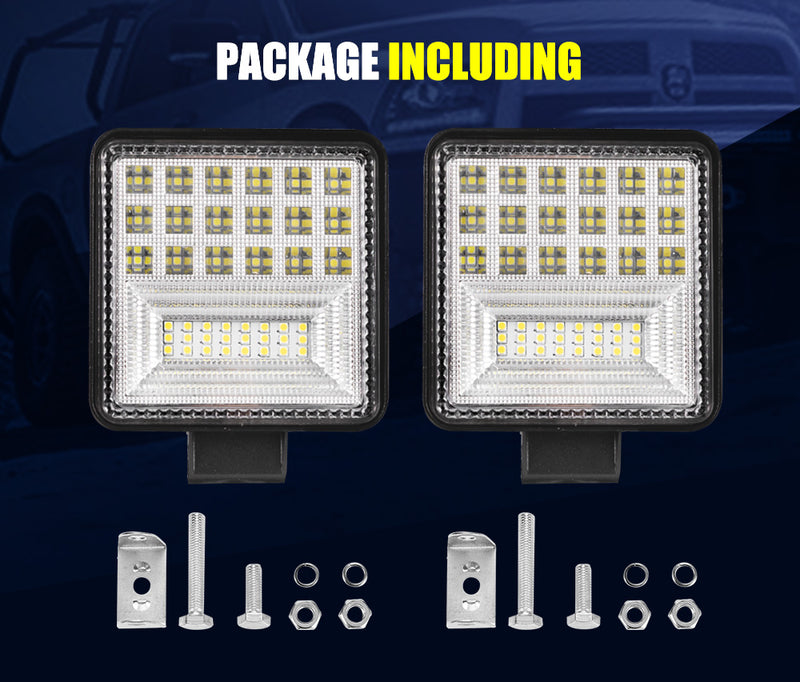 2X 4Inch Cree Led Work Lights Flood Spot Work Driving Lights Reverse Off Road 4WD