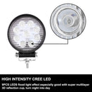 Pair Cree Led Work Lights Round Work Driving Lamp 4WD Offroad Reverse Truck