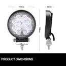 Pair Cree Led Work Lights Round Work Driving Lamp 4WD Offroad Reverse Truck