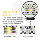 Pair 4Inch Led Driving Lights Round Work Spot Flood Work Driving Lamp Offroad