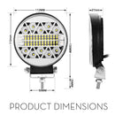 Pair 4Inch Led Driving Lights Round Work Spot Flood Work Driving Lamp Offroad