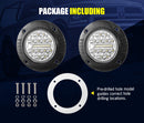 2x 5inch Cree Flush Mount LED Work Light Bar Combo Reverse Round Fog Lamp 4WD