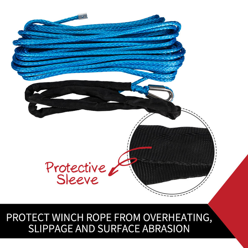 10Mm X 30M Synthetic Winch Rope Dyneema Sk75 Tow Recovery Cable 4WD Car Boat