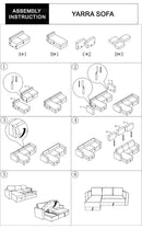 Yarra Corner Sofa Bed Grey